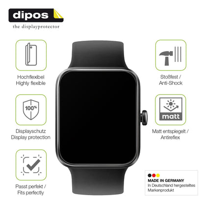 2x Full Cover Schutzfolie matt für Vagary by Citizien Smartwatch 1,5 Zoll