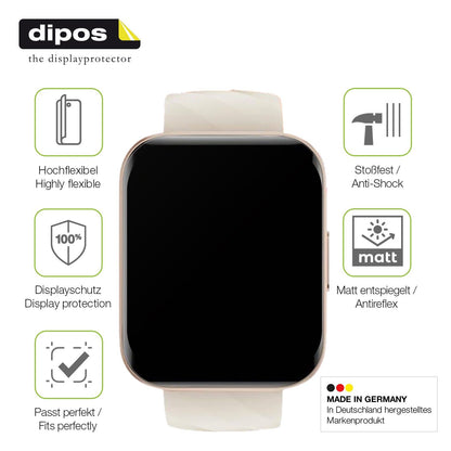2x Full Cover Schutzfolie matt für Mutoy Smartwatch 1.69 Zoll