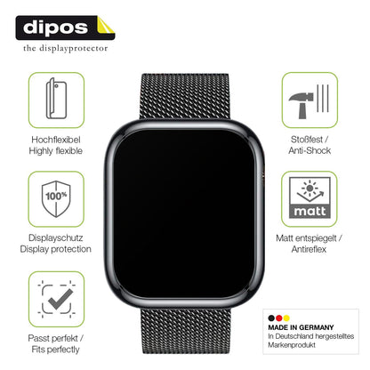 2x Full Cover Schutzfolie matt für Ruxingx 1.47 Zoll Smartwatch