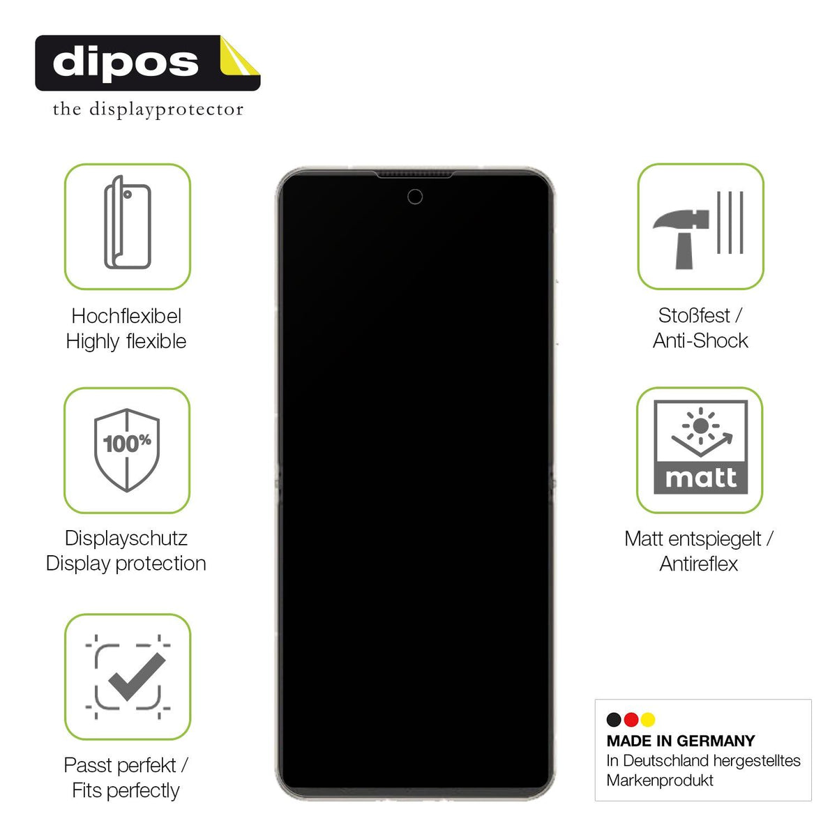 2x Full Cover Schutzfolie matt für Nubia Flip 5G