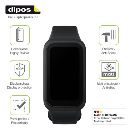 2x Full Cover Schutzfolie matt für Xiaomi Smart Band 9 Active