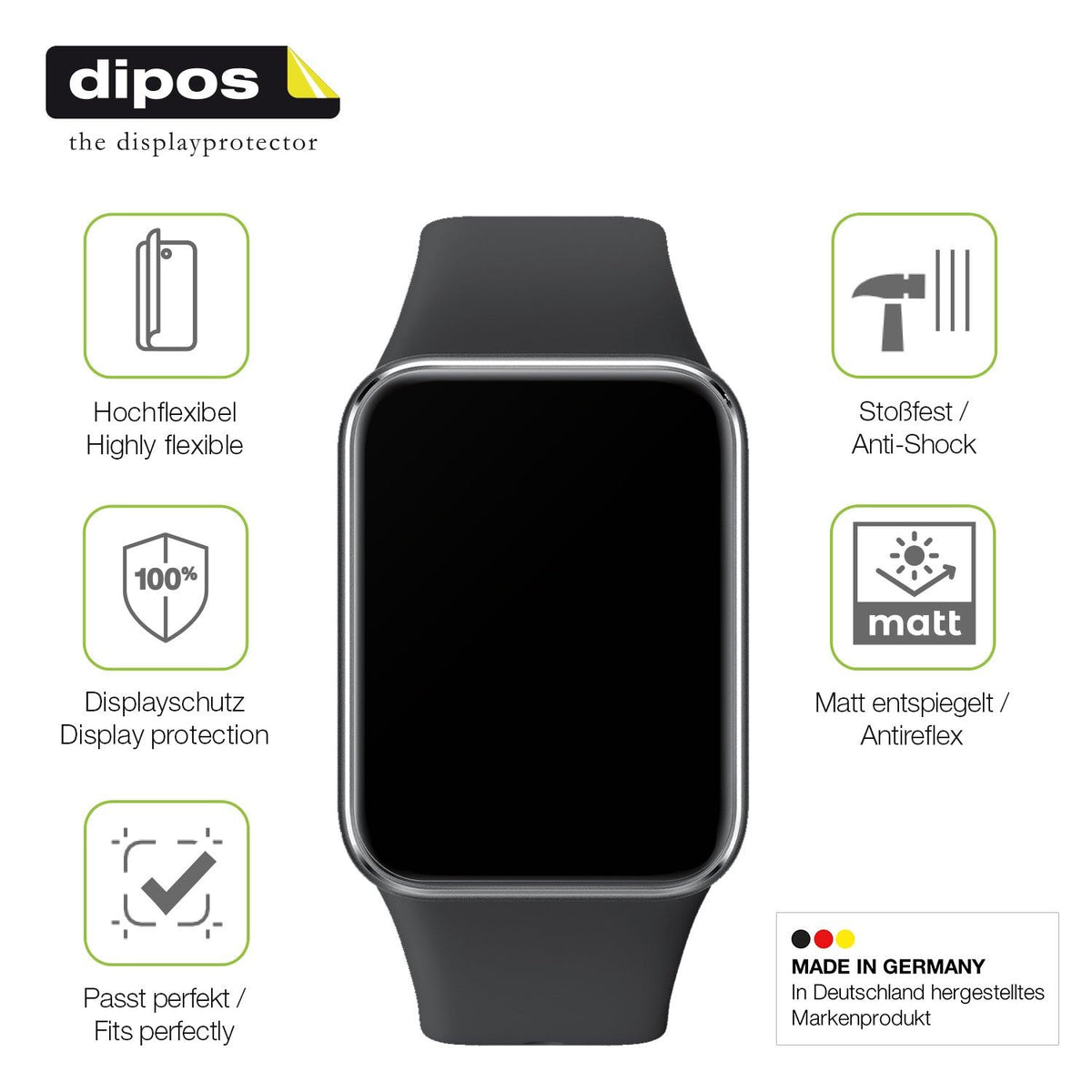 2x Full Cover Schutzfolie matt für Xiaomi Smart Band 9 Pro