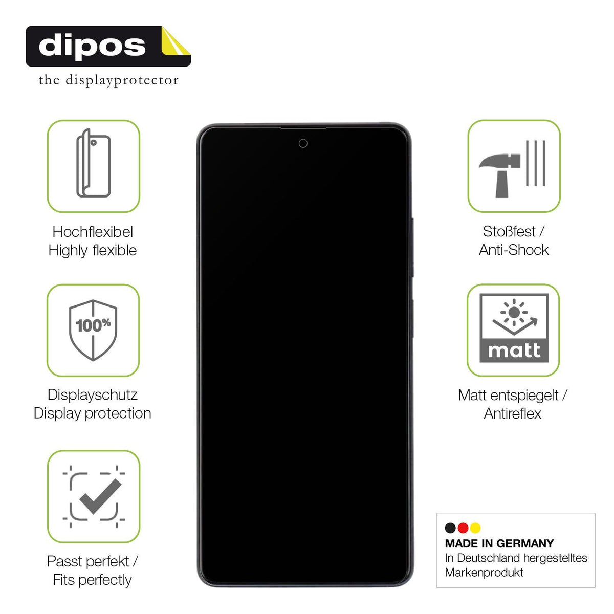 2x Full Cover Schutzfolie matt für Xiaomi Redmi Note 12 Pro 5G