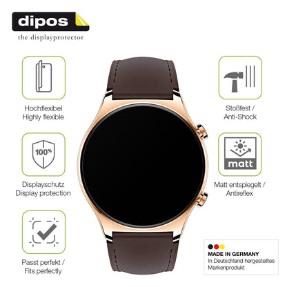 2x Full Cover Schutzfolie matt für Honor Watch GS 3
