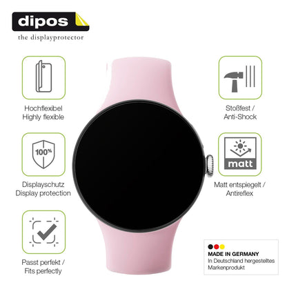 2x Full Cover Schutzfolie matt für Google Pixel Watch 3 41mm