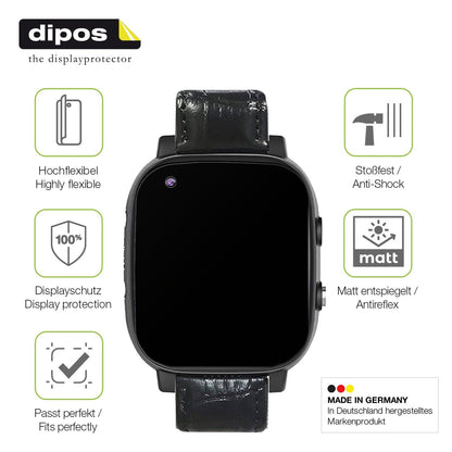 2x Full Cover Schutzfolie matt für Weyot Notruf Smartwatch