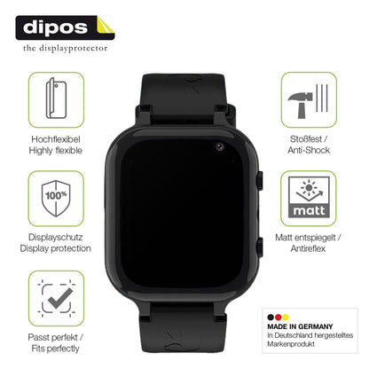 2x Full Cover Schutzfolie matt für Ruopoem Smartwatch Kinder