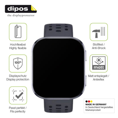 2x Full Cover Schutzfolie matt für Huami Amazfit Bip 6