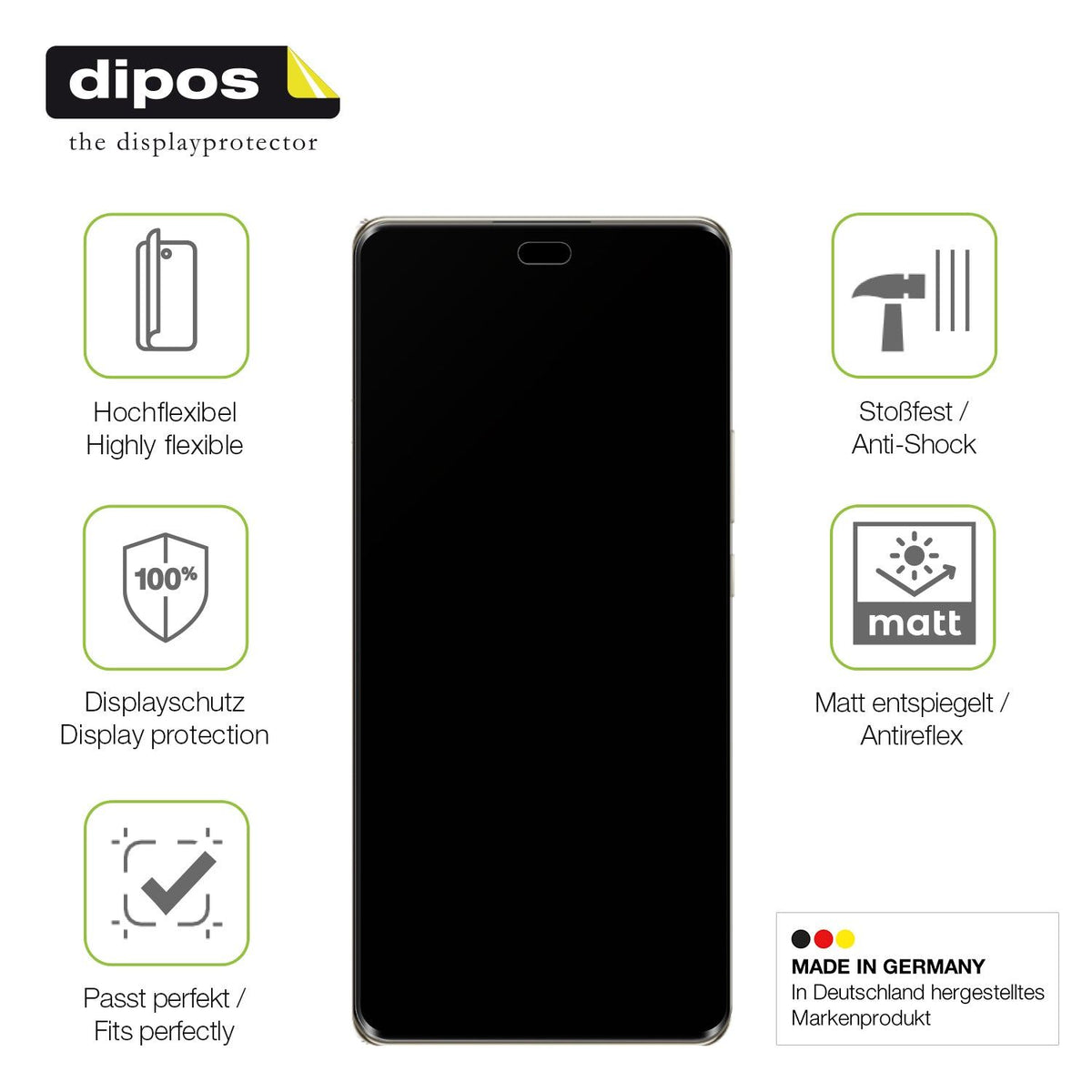 2x Full Cover Schutzfolie matt für Huawei Enjoy 70X Vitality