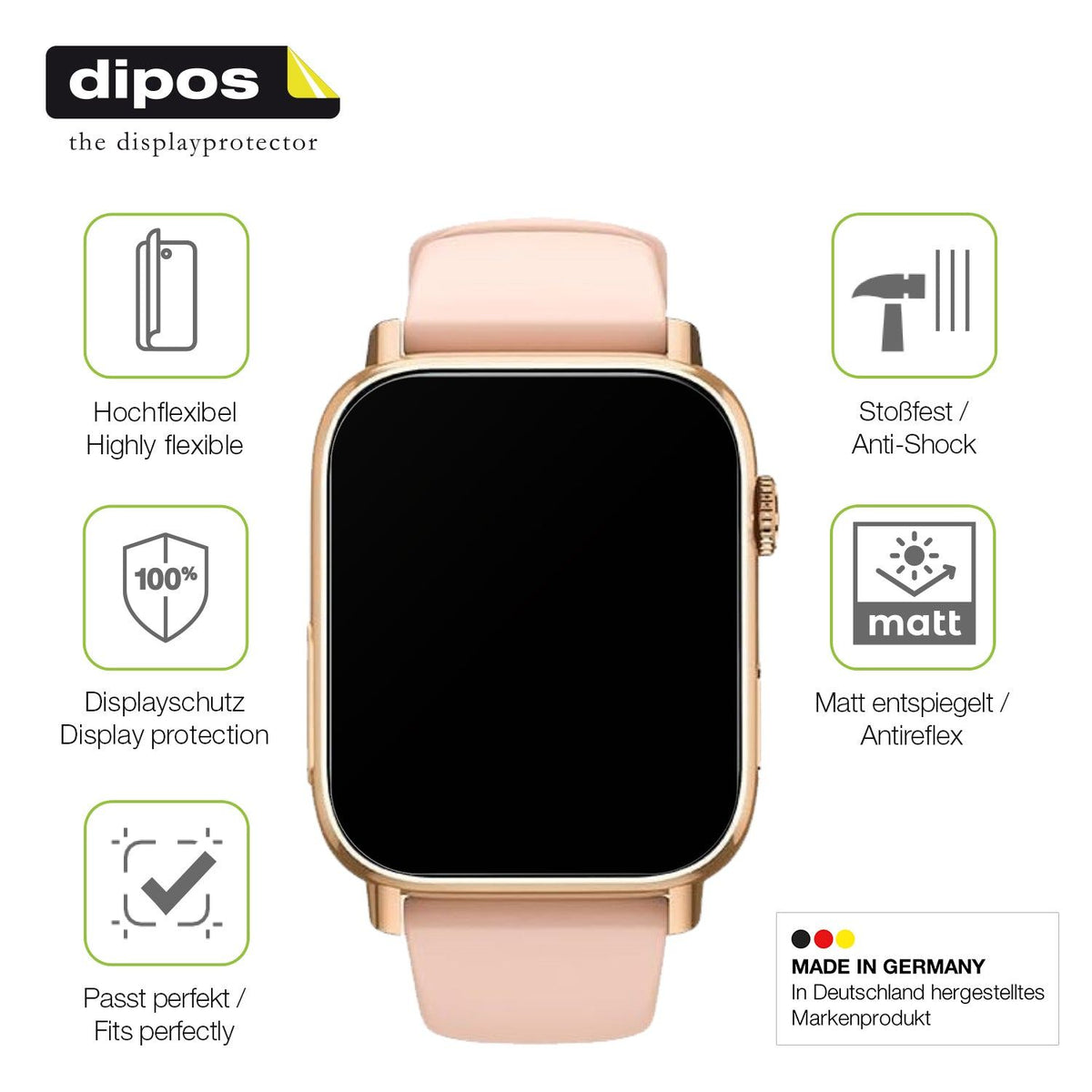 2x Full Cover Schutzfolie matt für BANLVS G59