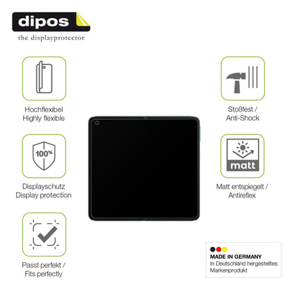 2x Full Cover Schutzfolie matt für Oppo Find N3 Innenseite