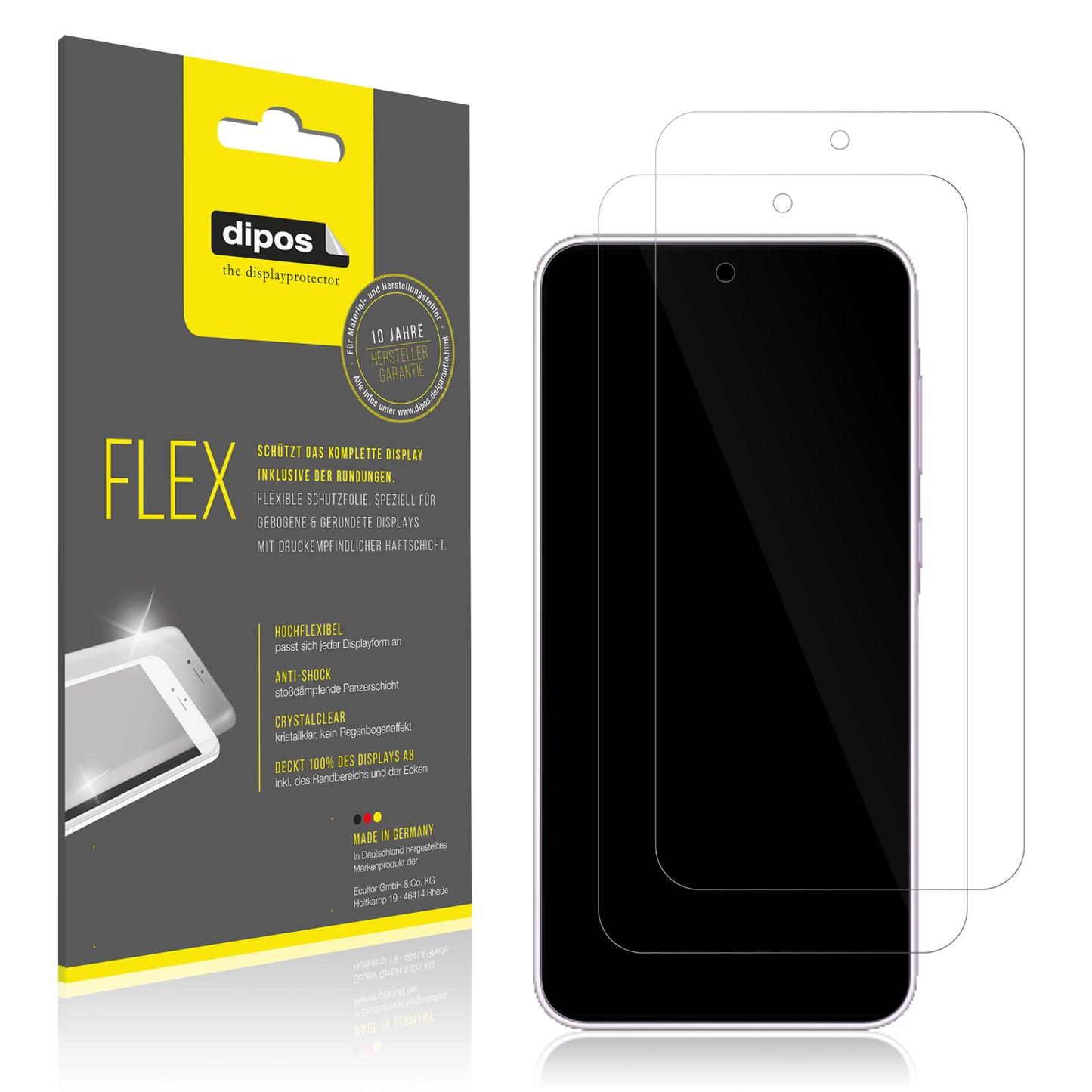 2x 3D Full Cover Schutzfolie für Samsung Galaxy A35 5G