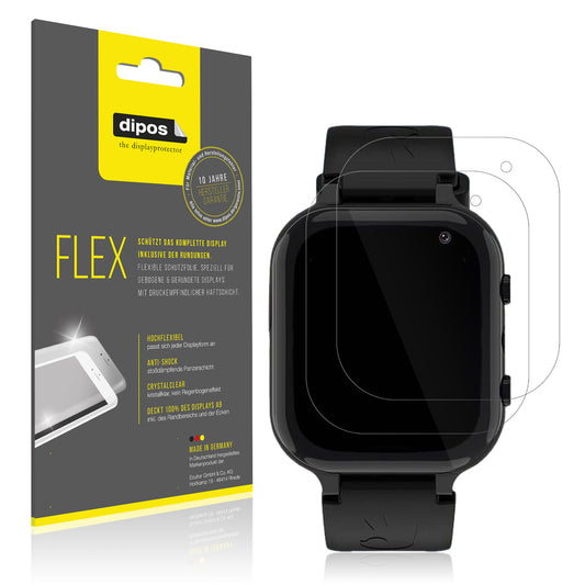 2x 3D Full Cover Schutzfolie für Ruopoem Smartwatch Kinder