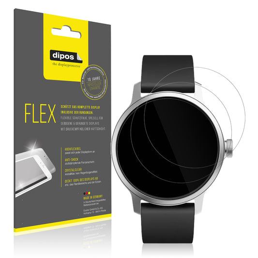 2x 3D Full Cover Schutzfolie für Withings Scanwatch 38mm Gen. 1