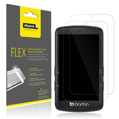 2x 3D Full Cover Schutzfolie für Bryton Rider S810