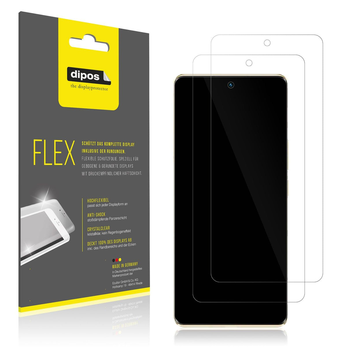 2x 3D Full Cover Schutzfolie für Infinix Zero 30