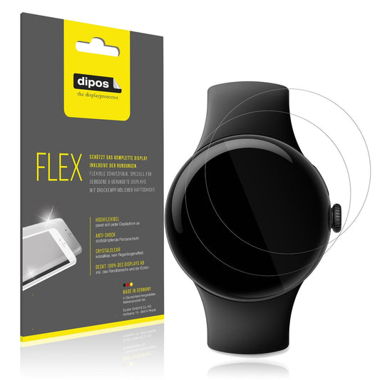 2x 3D Full Cover Schutzfolie für Google Pixel Watch 1