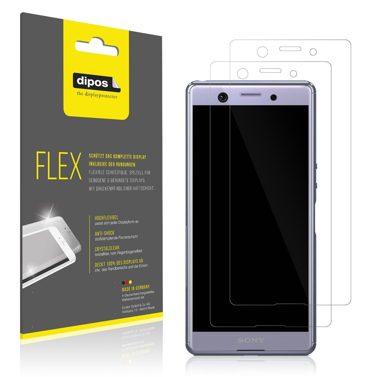 2x 3D Full Cover Schutzfolie für Sony Xperia Ace SO-02L
