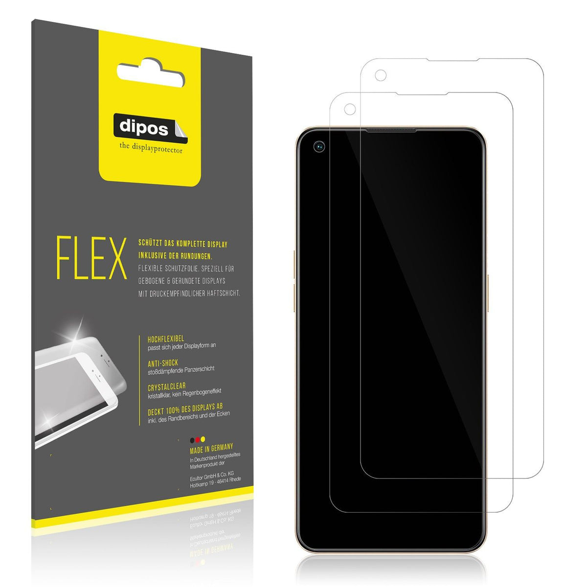 3x 3D Full Cover Schutzfolie für Oppo F21 Pro