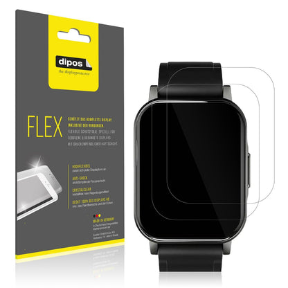 2x 3D Full Cover Schutzfolie für Haylou LS02 watch