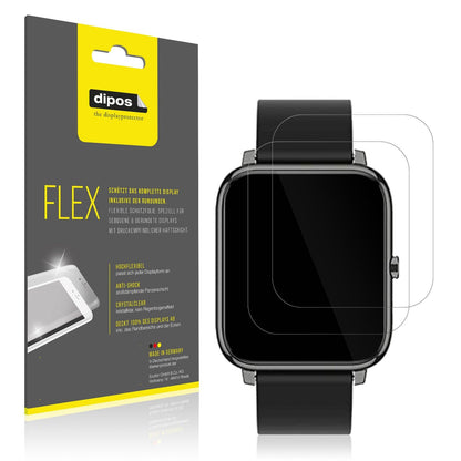 3x 3D Full Cover Schutzfolie für Popglory Smartwatch