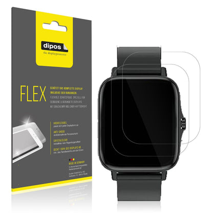 3x 3D Full Cover Schutzfolie für Kaseemi 1,7 Zoll Smartwatch