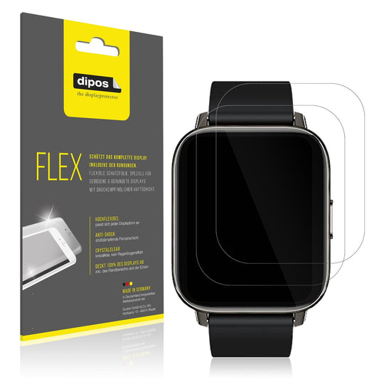 2x 3D Full Cover Schutzfolie für Rinsmola 1,69 Zoll Smartwatch
