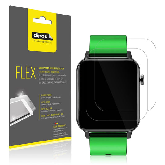 2x 3D Full Cover Schutzfolie für Judneer 1,4 Zoll Smartwatch