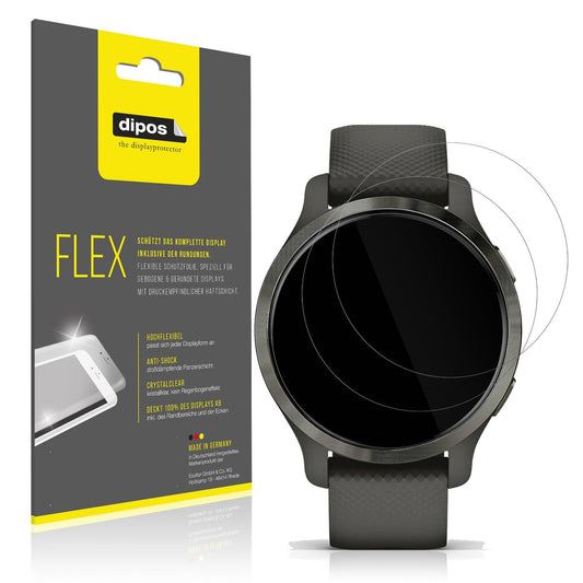 2x 3D Full Cover Schutzfolie für Garmin Venu 2s