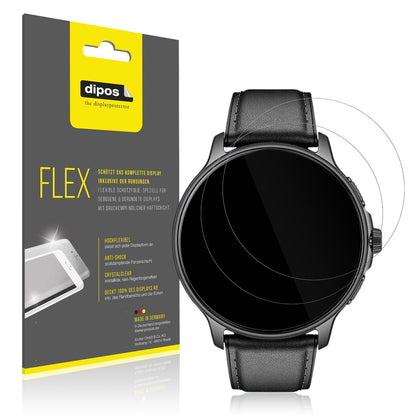 2x 3D Full Cover Schutzfolie für Smartwatch 28.5mm durchmesser