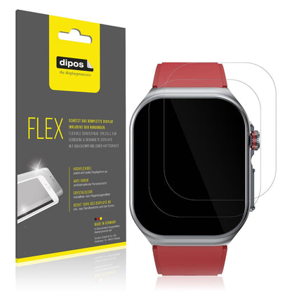 2x 3D Full Cover Schutzfolie für Rollme X3 Smartwatch