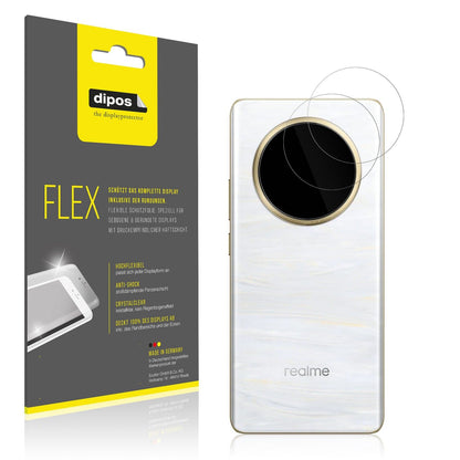 2x 3D Full Cover Schutzfolie für Realme 14 Pro+ Kamera Linse