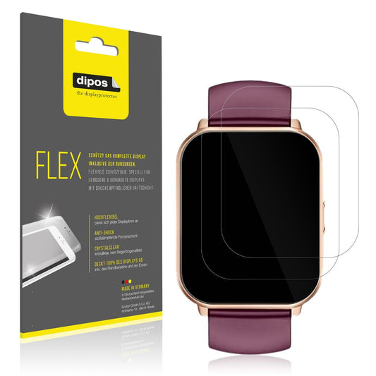 2x 3D Full Cover Schutzfolie für HUAKUA 1.85 Zoll Smartwatch