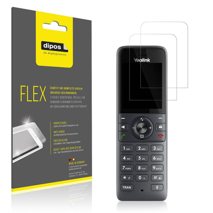 2x 3D Full Cover Schutzfolie für Yealink W71H Dect