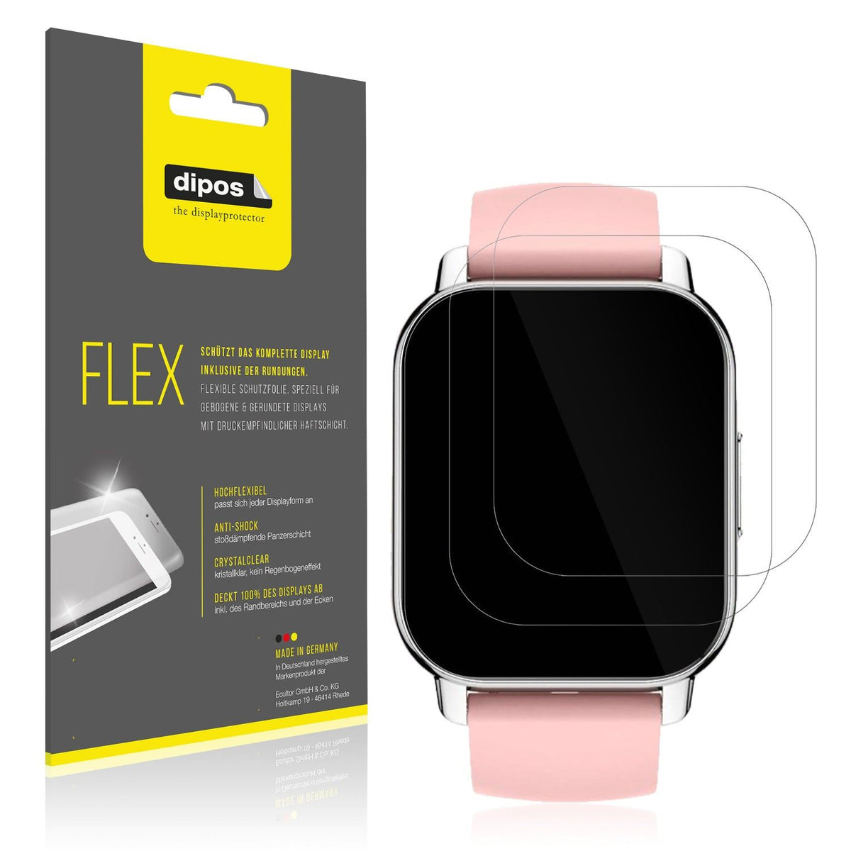 2x 3D Full Cover Schutzfolie für MeiXiong P66 1.85 Zoll