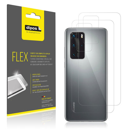 2x 3D Full Cover Schutzfolie für Huawei P40 Pro Rückseite
