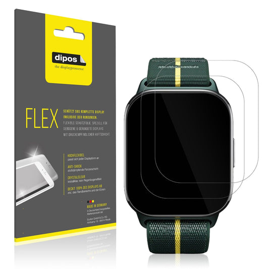 2x 3D Full Cover Schutzfolie für Motorola Moto Watch Fit