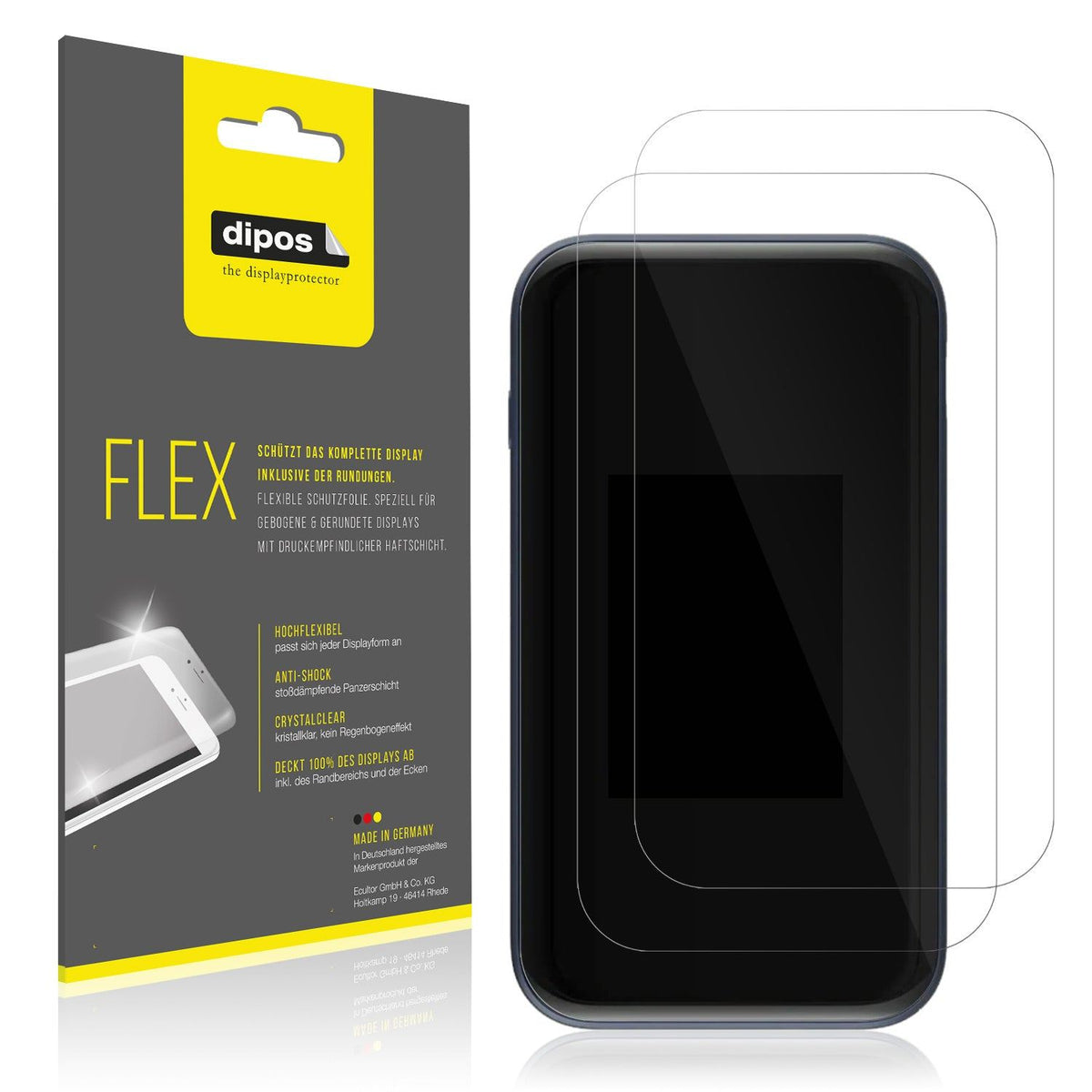2x 3D Full Cover Schutzfolie für ZTE MU5002