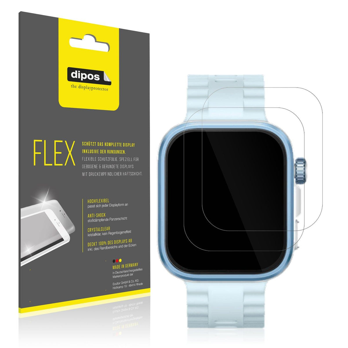 2x 3D Full Cover Schutzfolie für Huawei Watch Fit 4 Pro