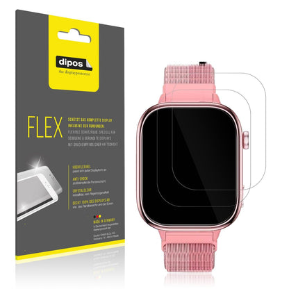 2x 3D Full Cover Schutzfolie für JoJoego Smartwatch Kinder