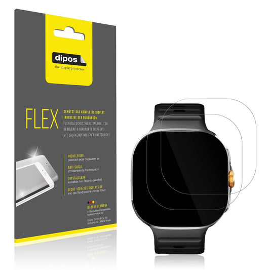 2x 3D Full Cover Schutzfolie für M99 2.4 Zoll Smartwatch
