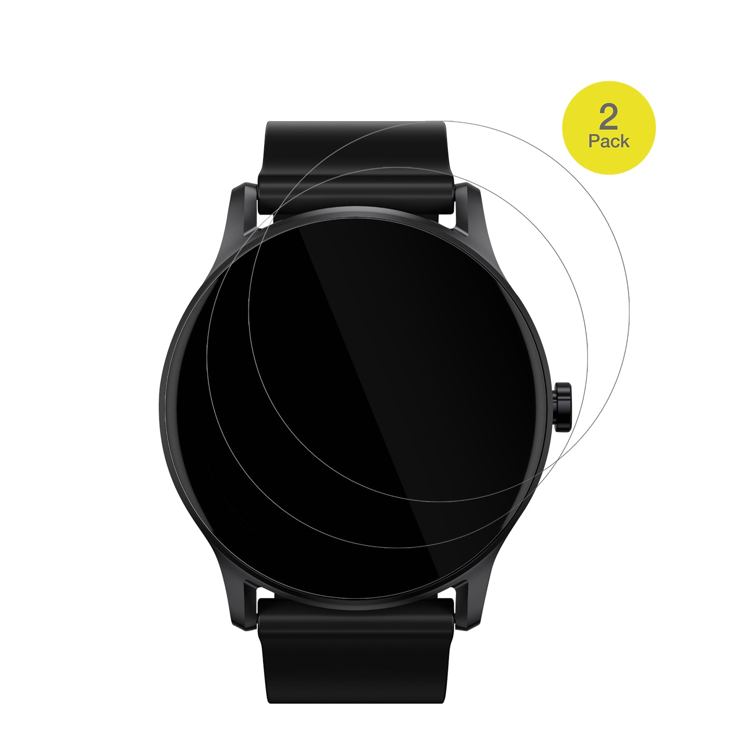 HaylouGS Smartwatch mit aufgebrachter dipos Displayschutzfolie, glasklare Darstellung ohne Einschränkungen