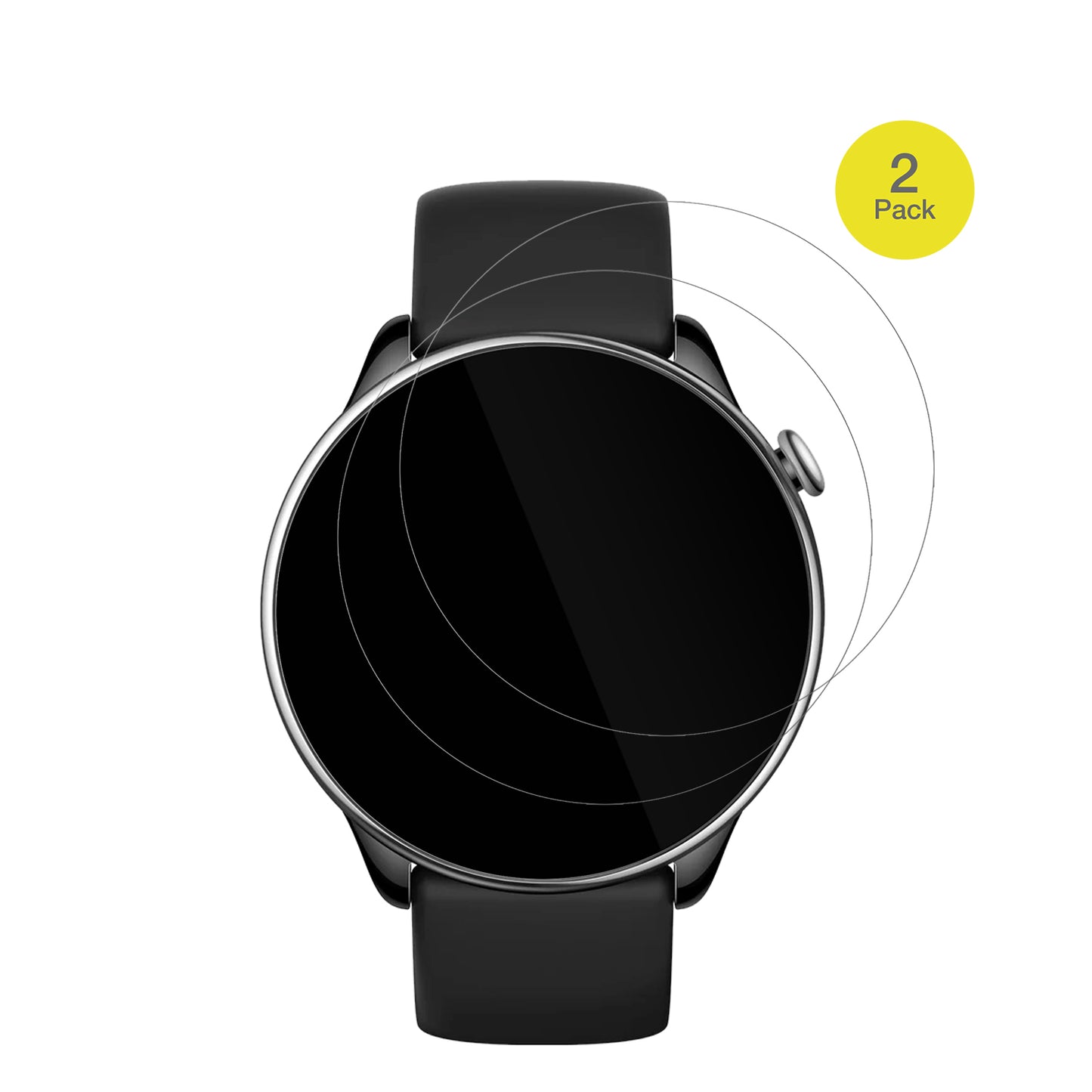 2x 3D Full Cover Schutzfolie für Amazfit GTR mini
