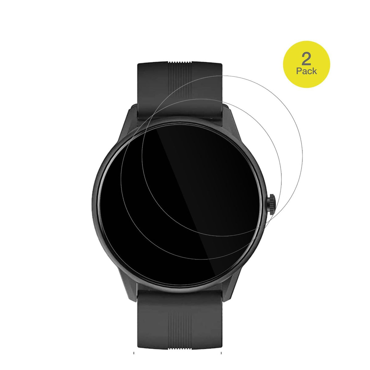 2x 3D Full Cover Schutzfolie für Lytimes 1,3 Zoll Smartwatch
