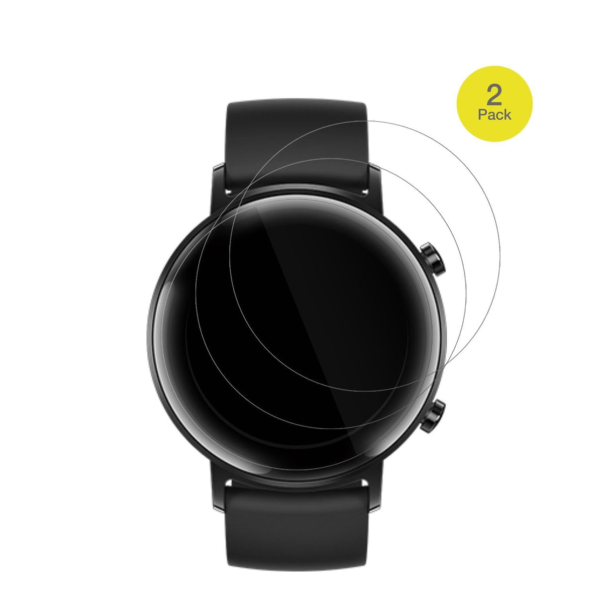 2x 3D Full Cover Schutzfolie für Huawei Watch GT2 (42mm)