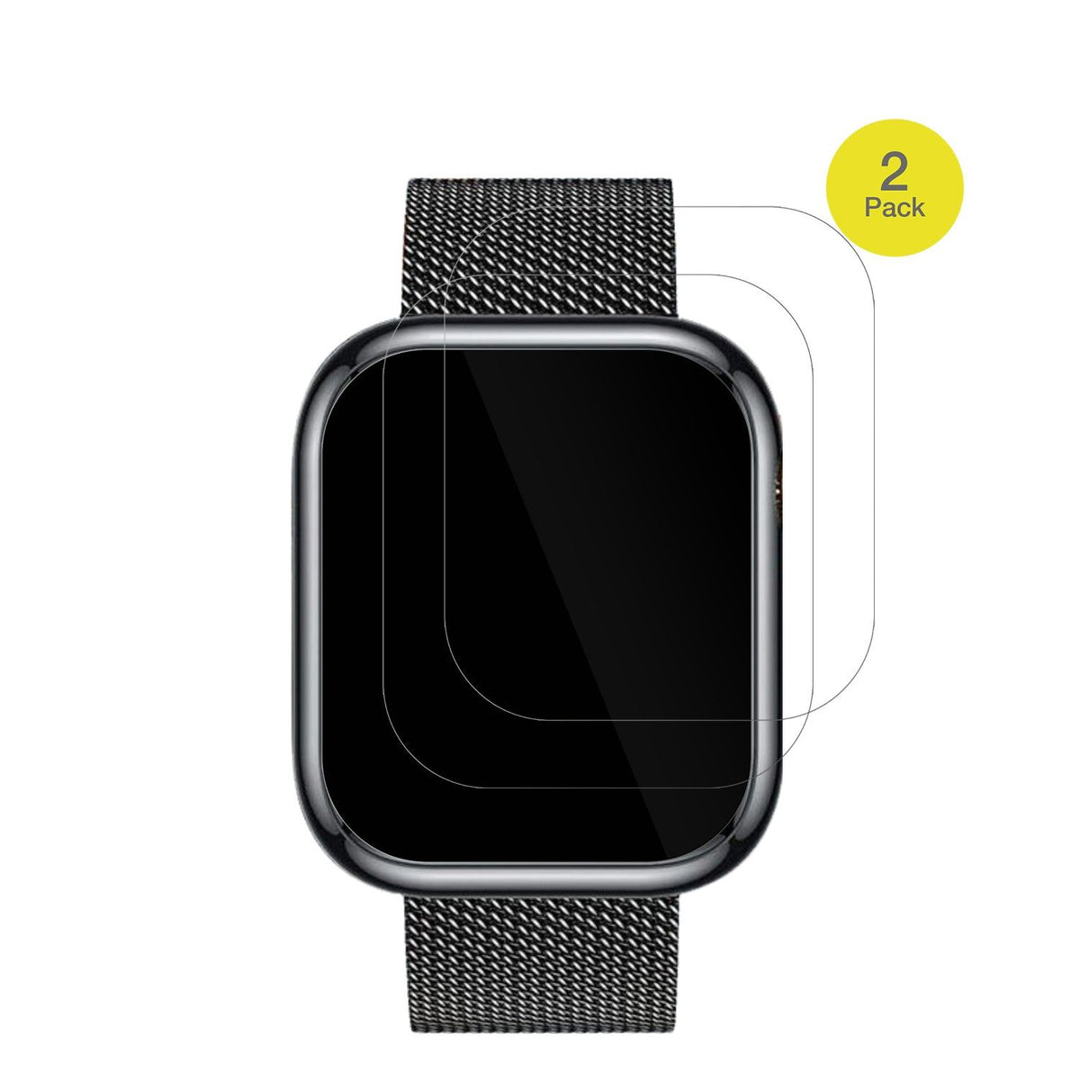 2x 3D Full Cover Schutzfolie für Ruxingx 1.47 Zoll Smartwatch
