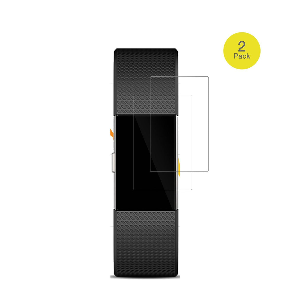 2x 3D Full Cover Schutzfolie für Fitbit Charge 2