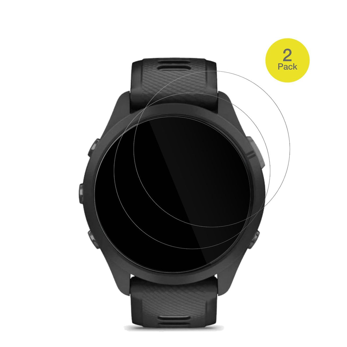 2x 3D Full Cover Schutzfolie für Garmin Forerunner 265s 42mm