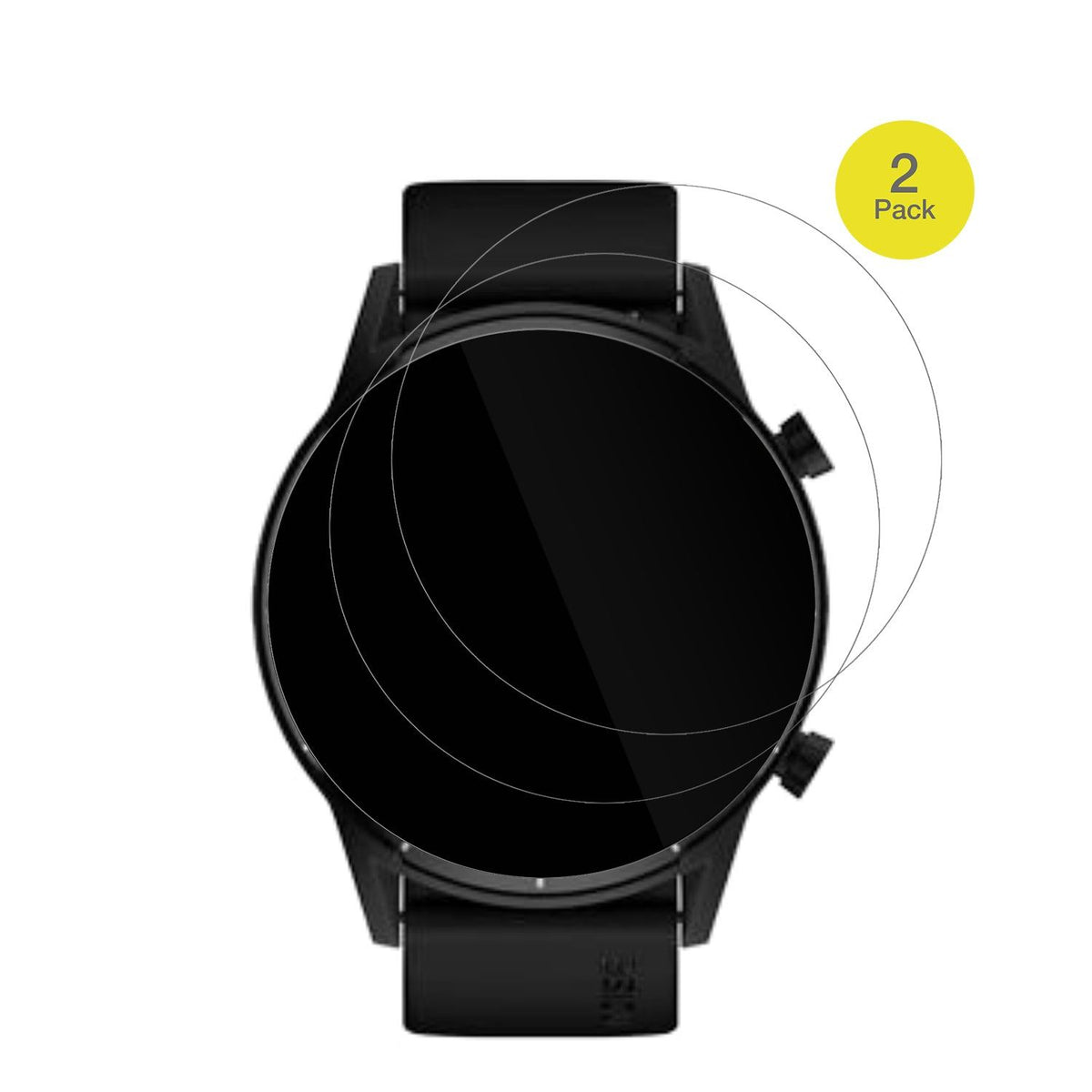 2x 3D Full Cover Schutzfolie für Tecno Watch Pro 2