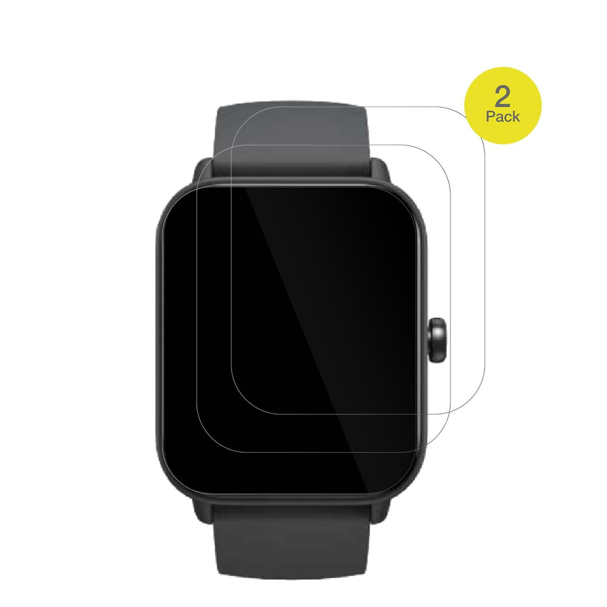 2x 3D Full Cover Schutzfolie für Fitpolo IDW19 Smartwatch